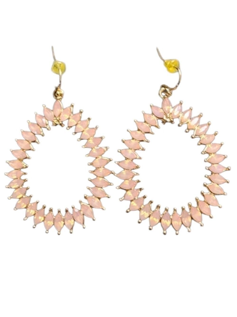 Peach Gold Teardrop Earrings